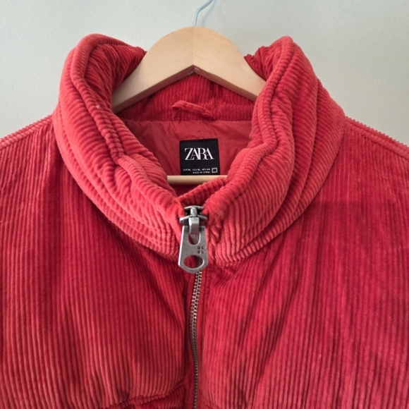 Zara DNWR Men's Puffer Casual Fall Winter Jacket Size XL Red - Picture 10 of 16